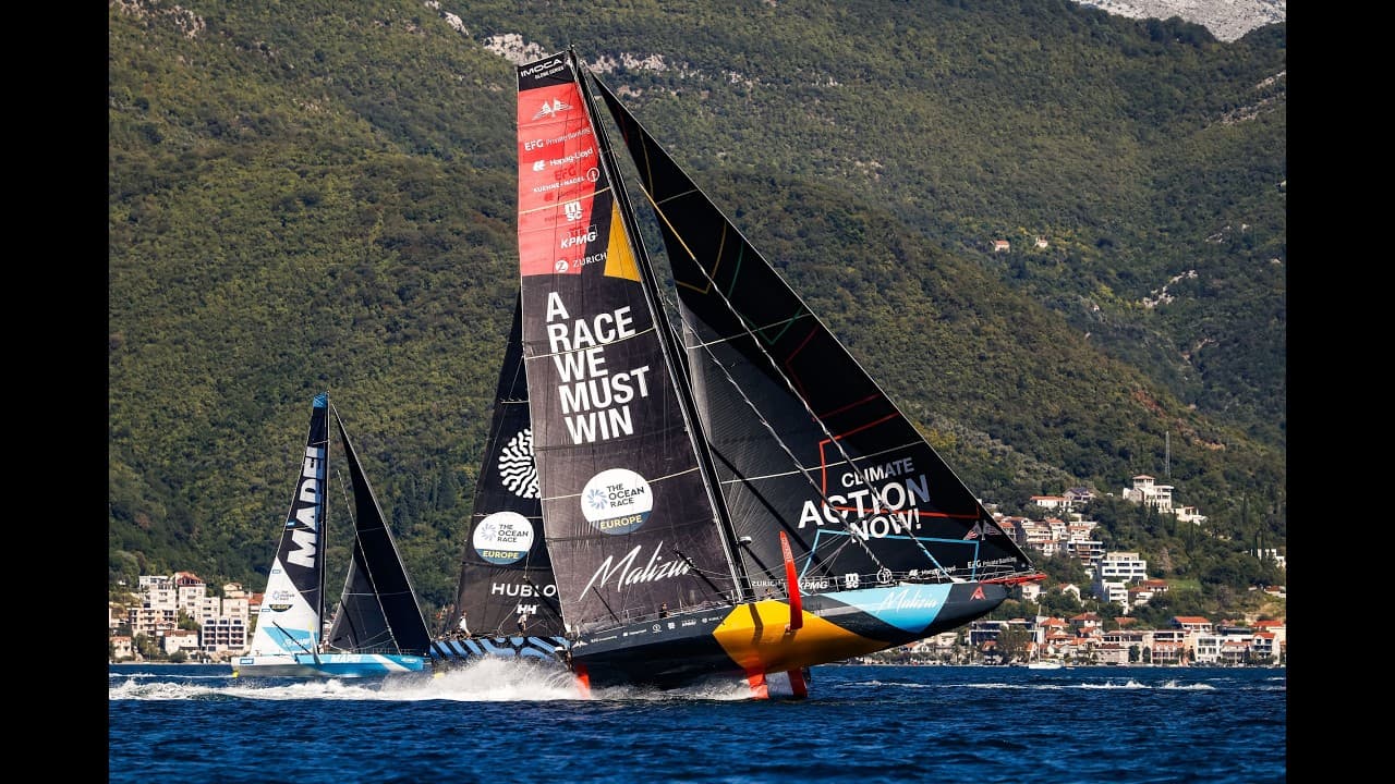 IMOCA sur foils sous voiles, image de la vidéo officielle de The Ocean Race 2027