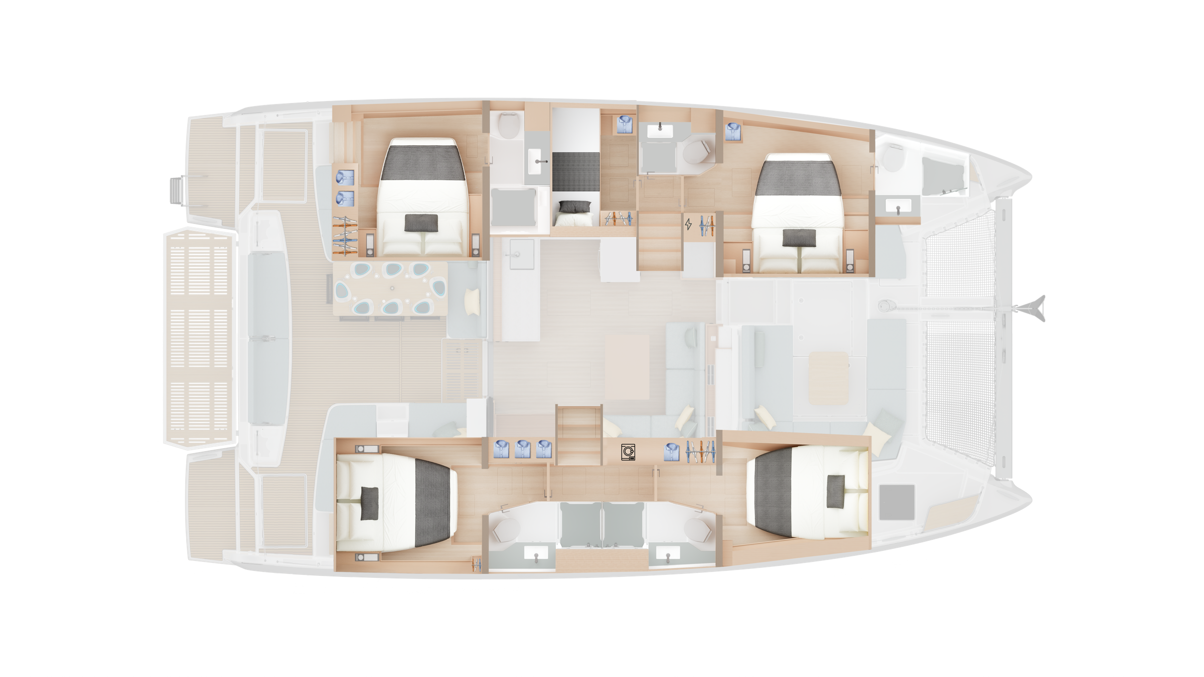 5 CABINES 5 SALLES EAU